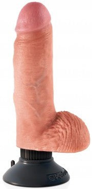 Vibrating Dildo with Balls 13.3 X 4.8 Cm Chair - King Cock - Vibrating Dildo