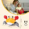Dancing Crawling Crab Run Away Toys Kids Electronic USB Charging Interactive Toddler Tummy Time Toys