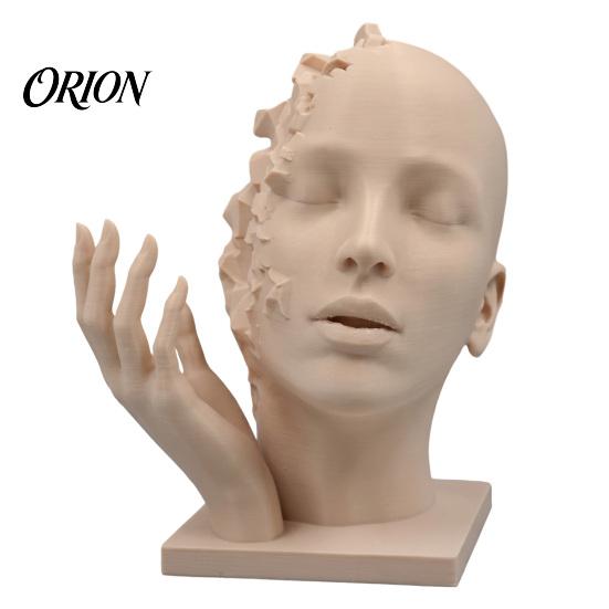 Contemporary Aesthetic Desk Ornament Abstract Broken Face Art Sculpture, Nordic Minimalist Plastic Statue, 3D Printed Geometric Statue Deconstructive