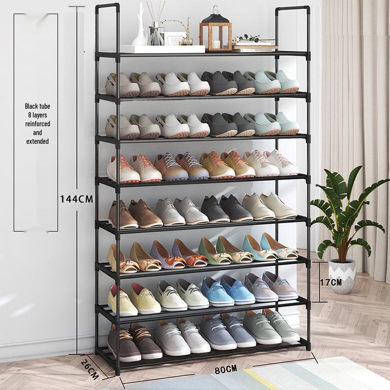 Compact Multi-Layer Metal Shoe Rack for Small Spaces