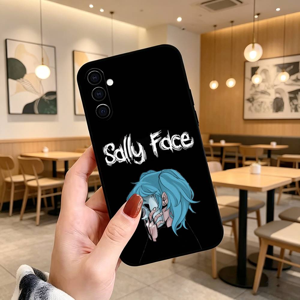 Sally Face Sal Fisher Gothic Horror Phone Case Black Silicone Soft For Samsung Galaxy A73,A72,A71,A70,A53,A52,A51