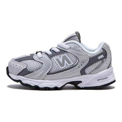 NB 530 Bungee Cómodos Versátiles Zapatos Bajos para Caminar Zapatos de Bebé Gris IZ530CB