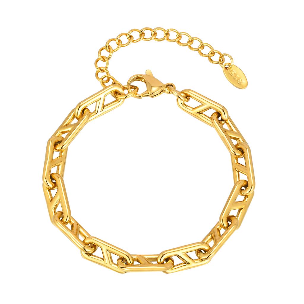 Simple Stainless Steel Japanese Chain Bracelet Versatile Ladies Br-2616