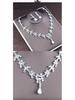 2022 Bridal Rhinestone Necklace & Earrings Set - Korean Wedding Hair & Dress Accessories