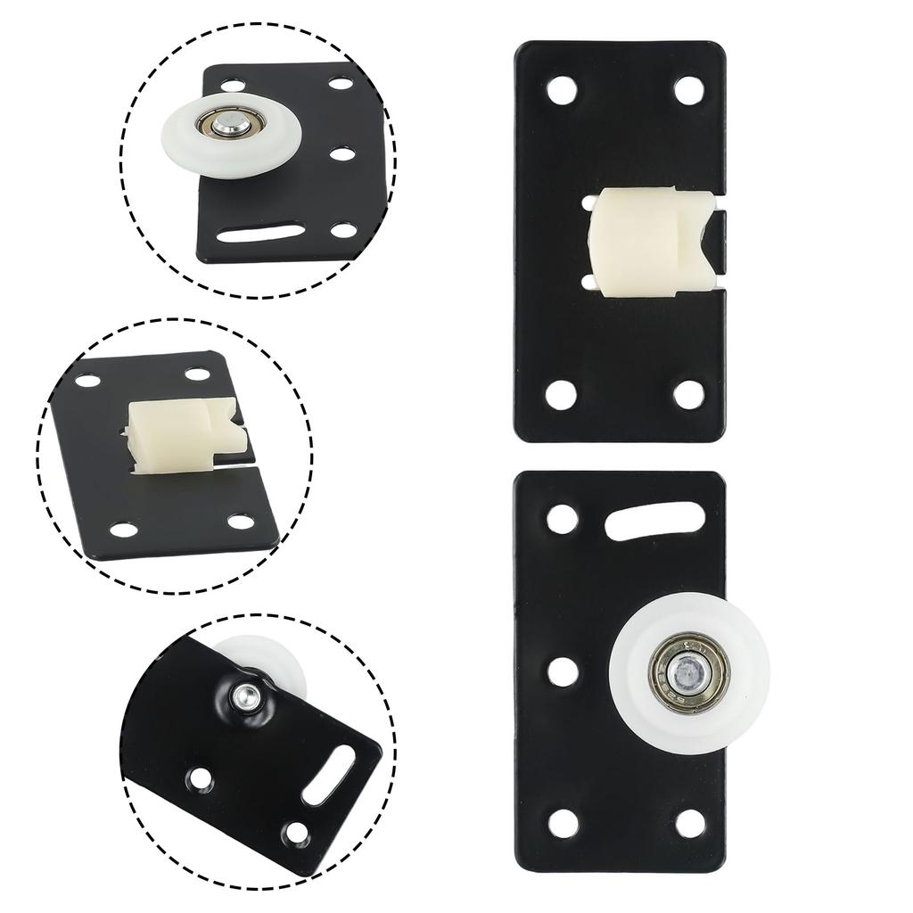 1 Set Sliding Door Roller 85*45 Mm Accessories Black