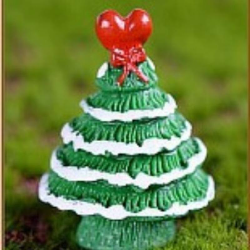 Christmas Micro-landscape Accessories Christmas Tree Ornaments of Various Sizes Resin Handicraftsand Cute Home Decorations