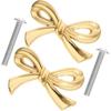 DOITOOL Decorative Bow Knobs for Dresser, Bow Shape Cabinet Knobs for Home Bedroom Kitchen Cabinets, Pack of 6