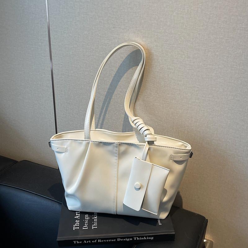 Minimalist Pu Bag For Women With Zipper Closure And Inner Pouch For Daily