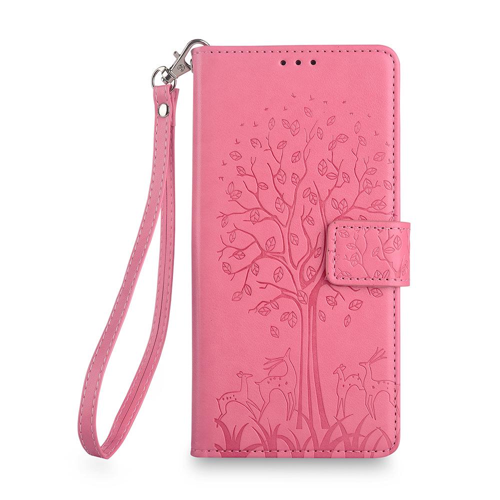 

Oppo Reno 14/15 Pro Leather Flip Cover with Lanyard Reno 15 5G China/15 Pro 5G Global розовый