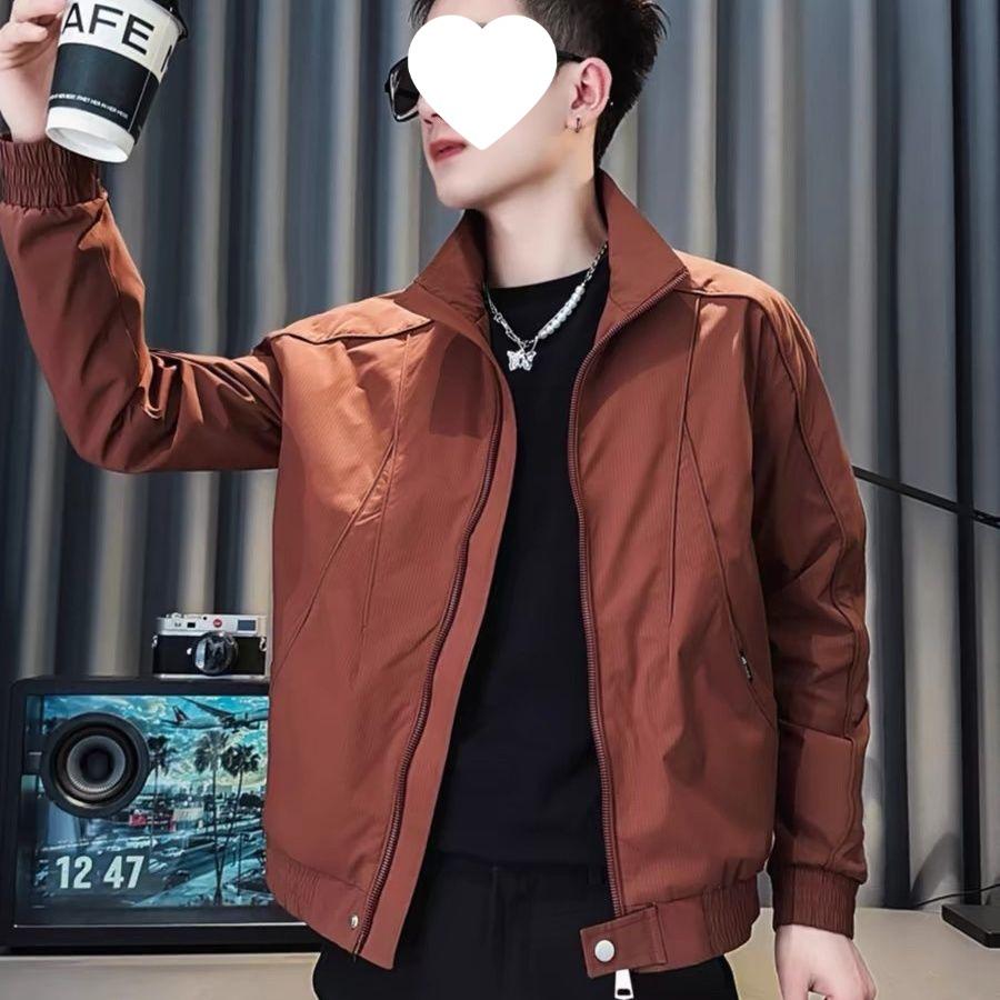 Korean Style Men's Stand Collar Jacket - Trendy, Cool & Casual (2025)