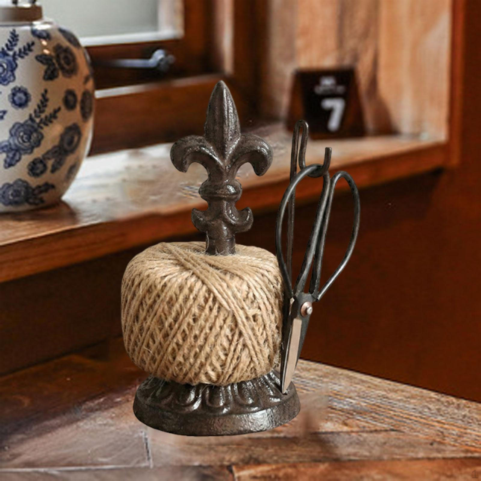 

Jute Twine Ball String and Scissors Holder Vintage Style, Premium, Portable, Practical Gift for