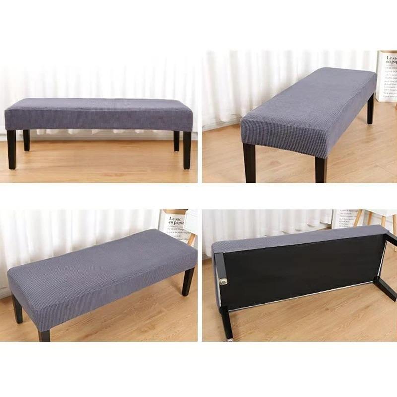 1PC Elastic Long Stool Cover Living Room Anti-Dust Removable Slipcover Washable Bench Seat Protector Home Decoration