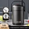 Winter Stainless Steel Insulated Multi-layer Lunch Box - Portable, Large Capacity, Keeps Food Hot for 24 Hours, Perfect for Home or Office.