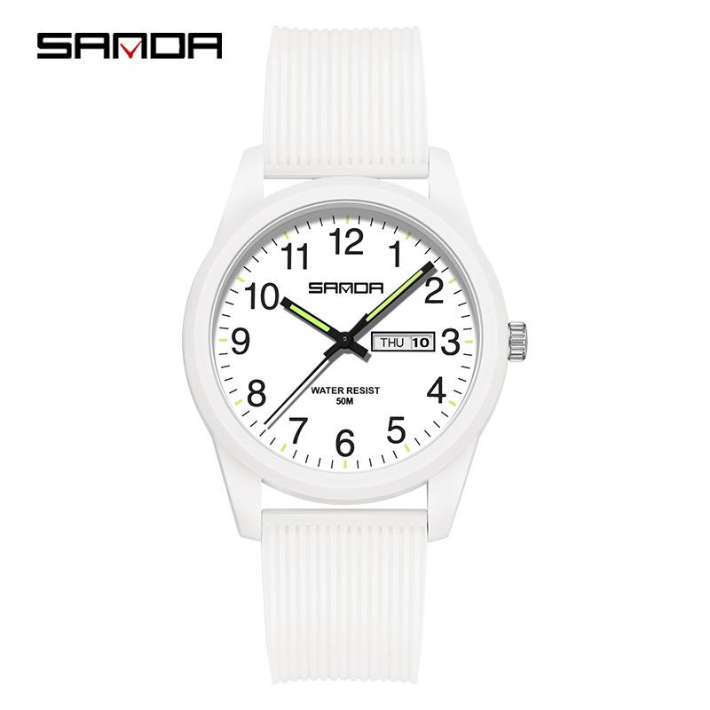 Sanda Creative Calendar Wristwatch for Students – Versatile Fashion Dial for Men & Women