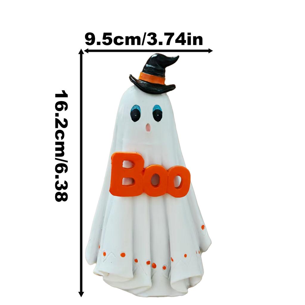 Creative Cute Ghost Statue Puppy Kitten Duck Calf Resin Figurines Halloween Decoration Hanging Ornaments Home Party Decor Crafts