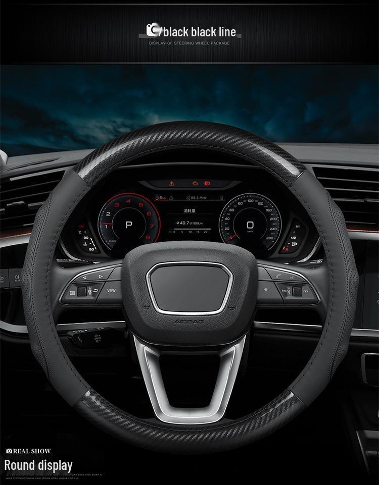 Jaguar Steering Wheel Cover: XEL, XFL, F-PACE, XJ, Suede & Leather, All-Seasons