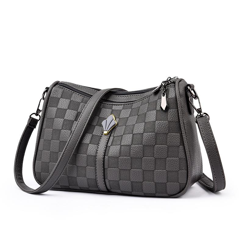 

Женская сумка сумка из мягкой кожи женская новая высококлассная сумочка сумка-подушка на плечо кроссбоди серый