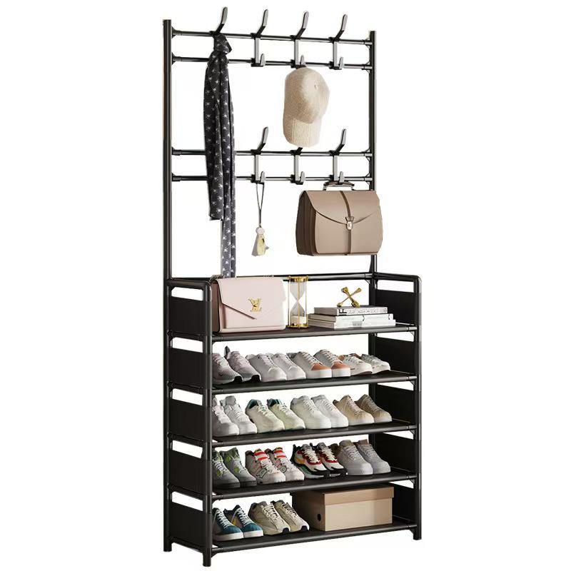 Multi-Layer Floor-Standing Shoe and Clothing Rack: Entryway Organizer