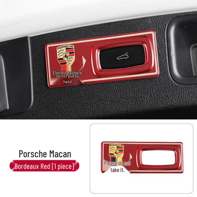 Porsche Elektrische Heckklappe Warnaufkleber