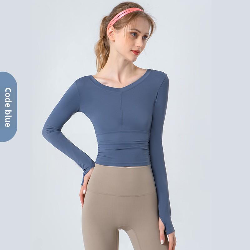 Women's autumn and winter long sleeved skin friendly yoga fitness top