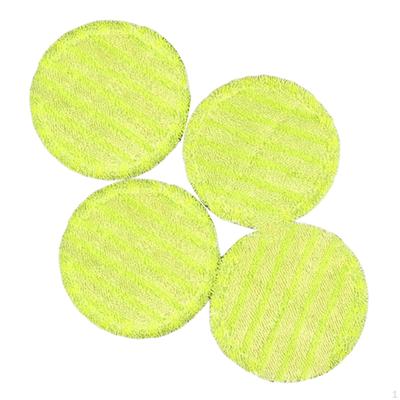 Confezione da 4 Testine di Ricambio per Mop Elettrico, Rotonde in Microfibra per Lavaggio Pavimenti