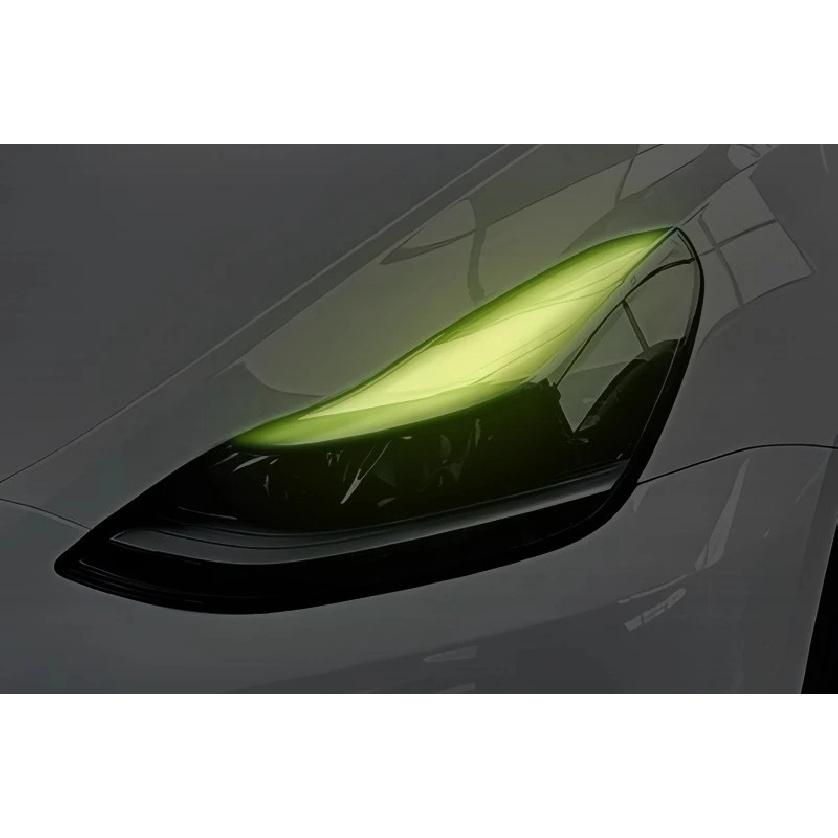 For Tesla Model3/Y Car Headlight Color-changing Film Daytime Running Lights Light Color-changing Film Car Sticker Modification