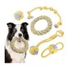 Petailo Dog Rope Toy 5 Piece Set Durable, Sturdy and Popular | Pulling, Chewing, Dental Toy | 100% Natural Cotton | Stress Relief and Lack of