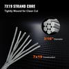 3/16 Inch 7x19 Stainless Steel Aircraft Cable Reel 500FT Stainless Steel Cable T304 Wire Rope Winch Cable Replacement (T304)