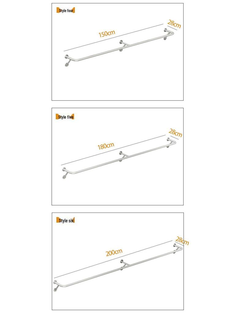 Wall-Mounted Garment Display Rack for Women's and Children's Clothing Stores