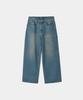 MAISON MINED Back-Point Denim Pants Mid Blue