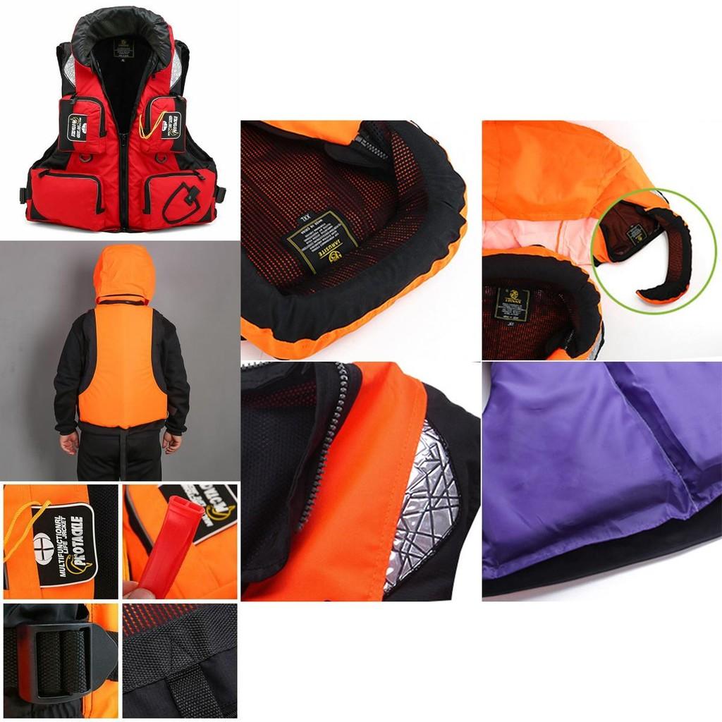 Buoyancy Adult Life Jacket With Detachable Neckline For Sailing And Kayak Safety**