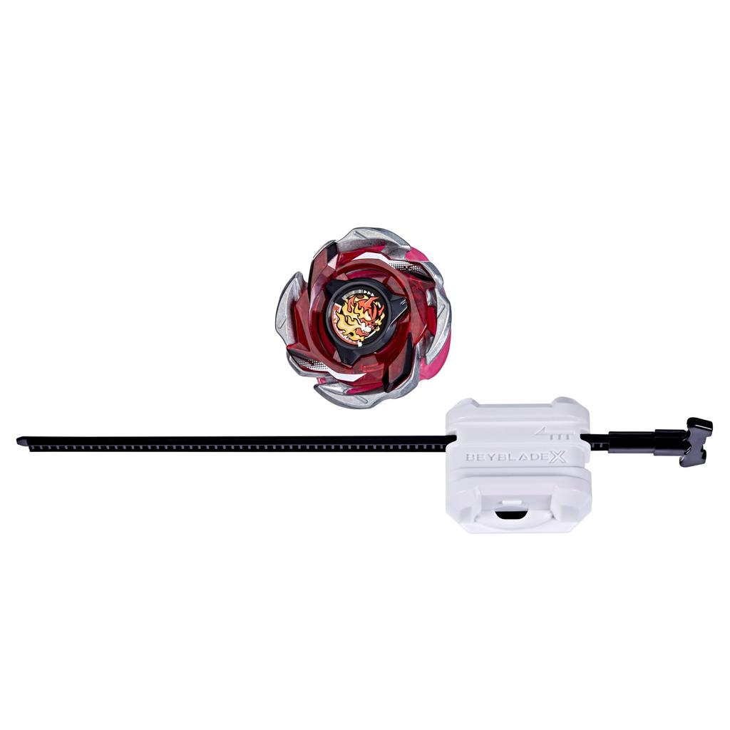 Beyblade X Shinigami Incendio T CX Starter-Set mit ausgewogenem Kreisel und authentischem Takara Tomy Kampfkreisel Spielzeug für Jungen und Mädchen 4-70K Werfer;