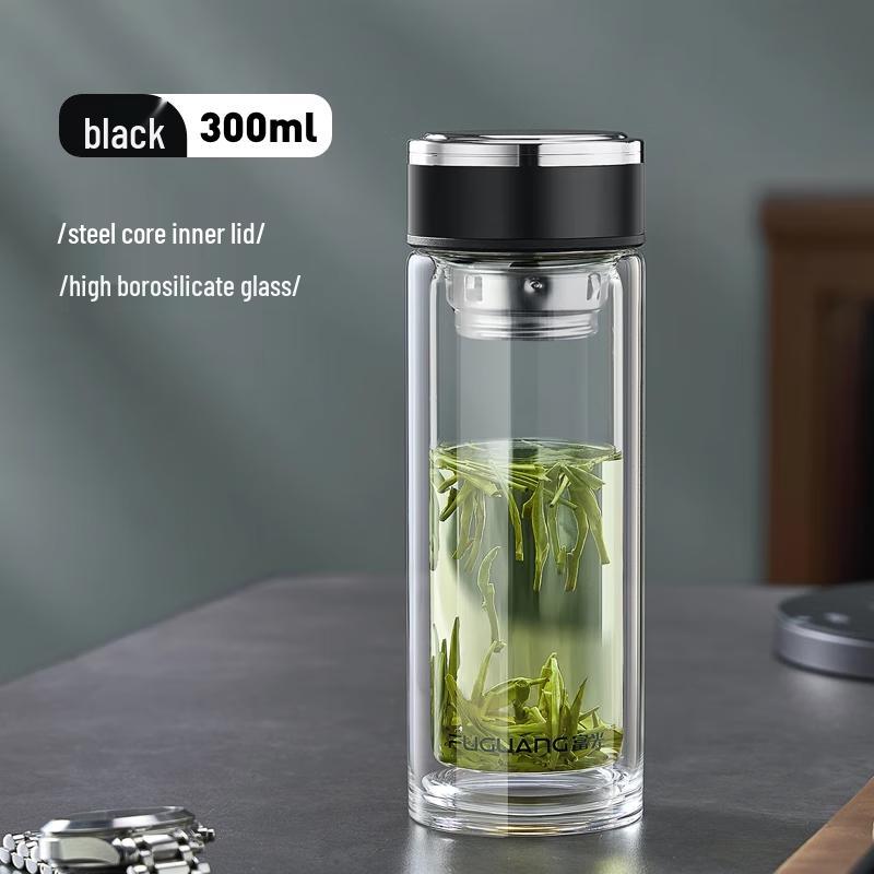 Fuguang Double-Layer Tea Infuser Glass Bottle