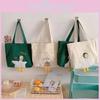 Duck Embroidered Canvas Bag For Casual Travel And Daily Use