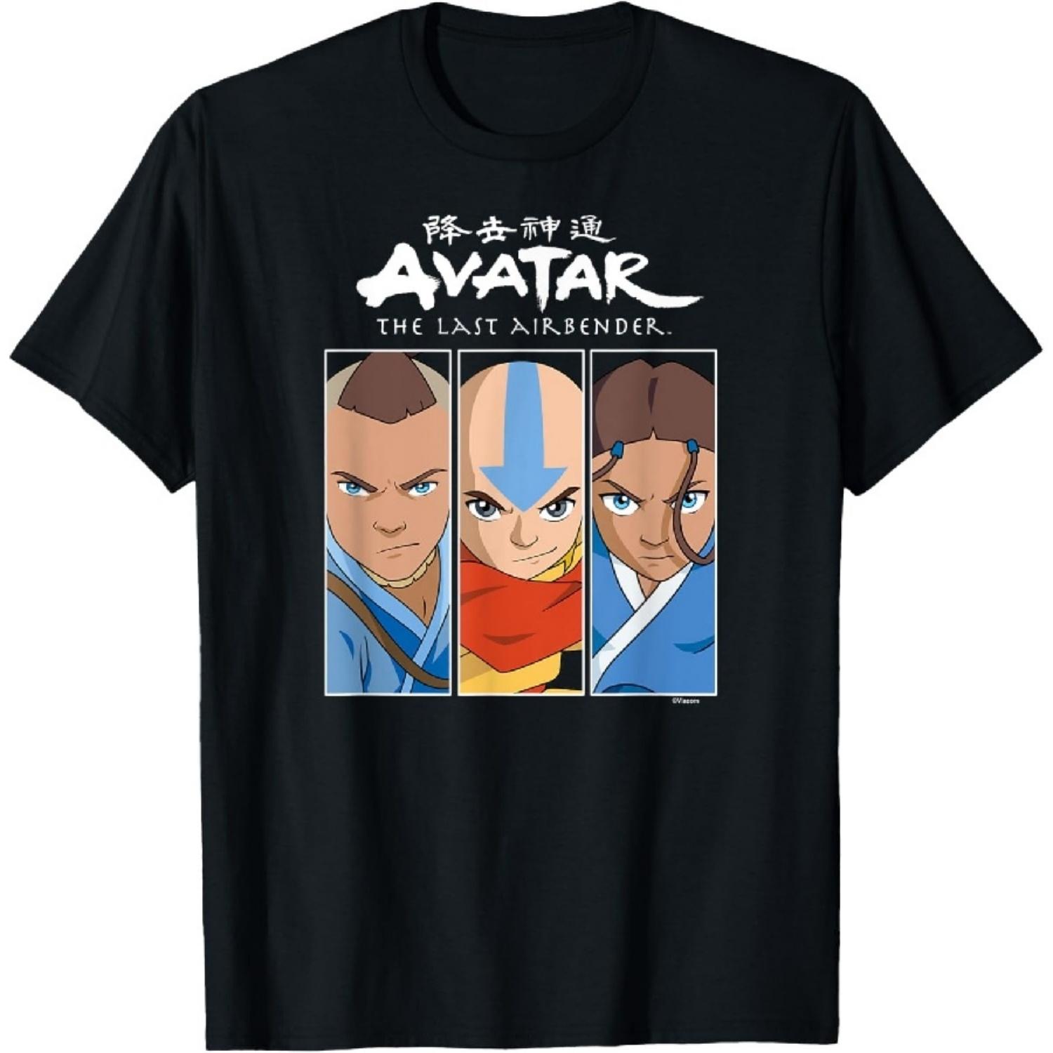 Аватар: Легенда об Аанге - Футболка Аанг Сокка и Катара S