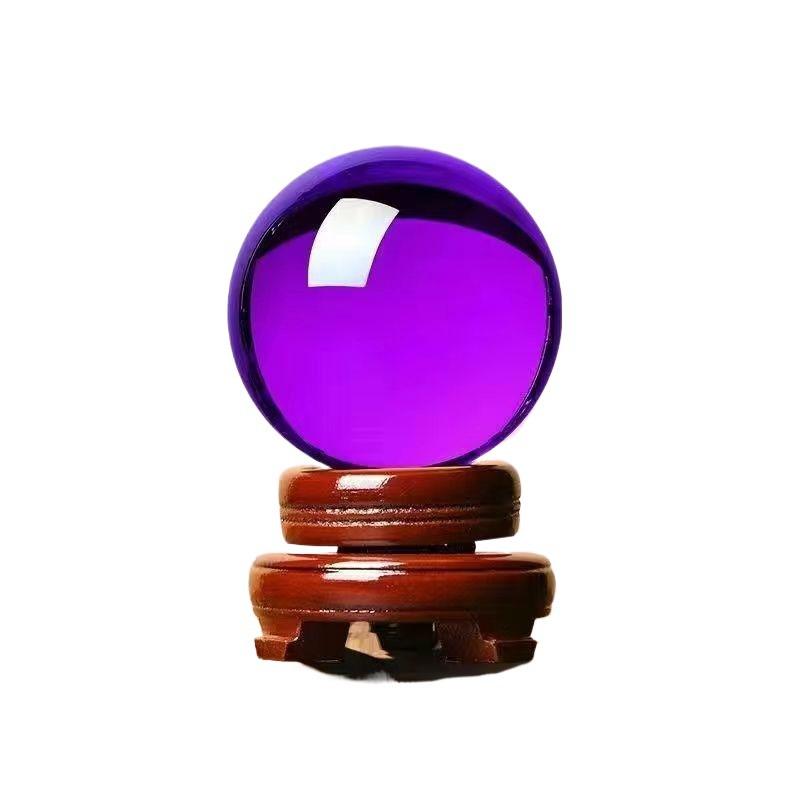 

Purple Qi Crystal Ball Feng Shui Ornament for Office & Living Room Decor 3 cm Crystal Ball