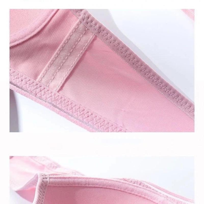 Love Broderie Model Lenjerie de corp Roz Dulce Sutien pentru femei Ventilatie subtire fara fir Piept mic adunat Stil casual simplu