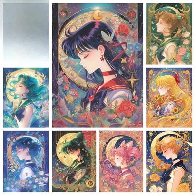 Guerriera Giovanile Ragazze Sailor Moon Pittura Diamante Punto Croce Anime Mosaico Trapano Completo Ricamo Cartone Animato Fai da Te Decorazione Casa