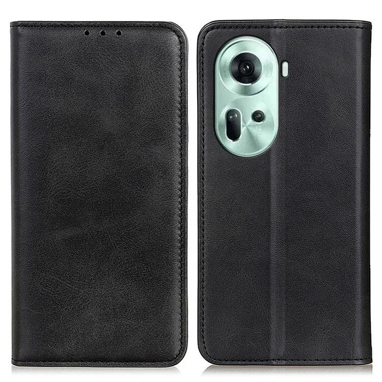 

Для Оппо Рено11 5G (Глобальный) Кожаный чехол из спилка, чехол-кошелек для телефона с магнитным замком