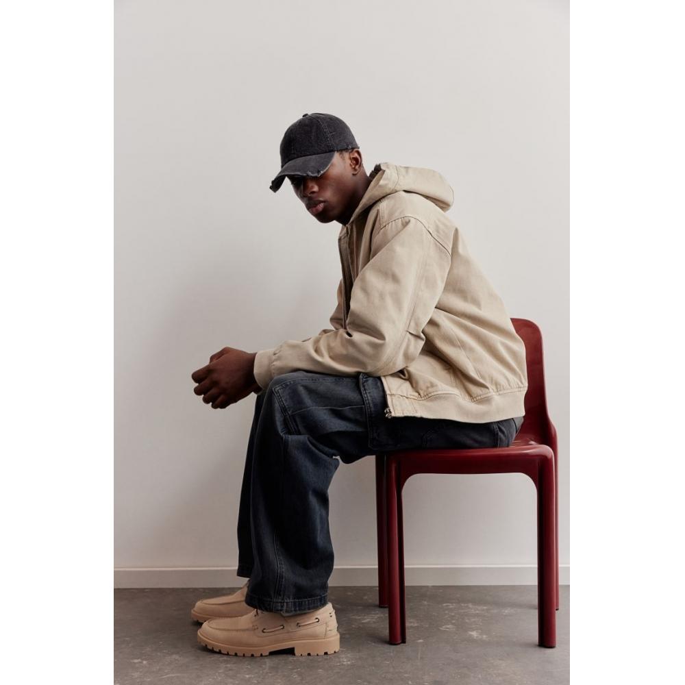 

Куртка HM Zip Up Regular Fit бежевого цвета XS