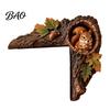 Decorative Accents for Reading Nooks Chipmunk Tree Door Topper, Squirrel Owl Wooden Frame Sign, Funny Whimsical Rustic Home Wall Animals Corner