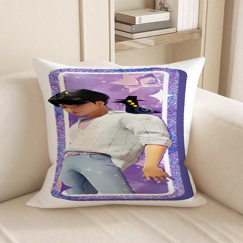 KPop Demon Hunters anime Style 26 letters popular Character Pillowcase fashion Home Decoration Items