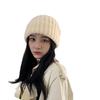 Knitted Hat for Women In Autumn and Winter Warm Pullover Woolen Hat Outdoor Travel  Face Showing  Small Pile Hat  Trendy and Versatile