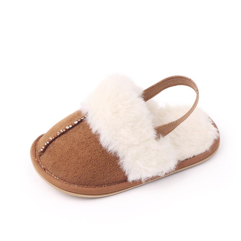 Winter and Autumn Baby Girl Boy Cotton Mop TPR Sole Anti Slip Solid Three Colors Warm Newborn Toddler Shoes First Walkers BC2345