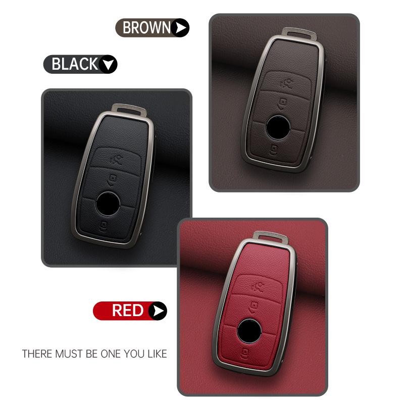 3/4 Button Key Fob Alloy Cover Case Fits for 2019 2020 Mercedes-Benz A220 E63S AMG E-Class GLE 350 4MATIC E300 E400 E43 W213