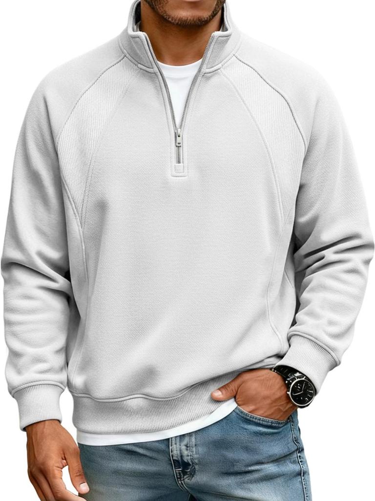 Men's Half-Zip Hoodie: Trendy Spring/Autumn/Winter 2025 Stand Collar Pullover