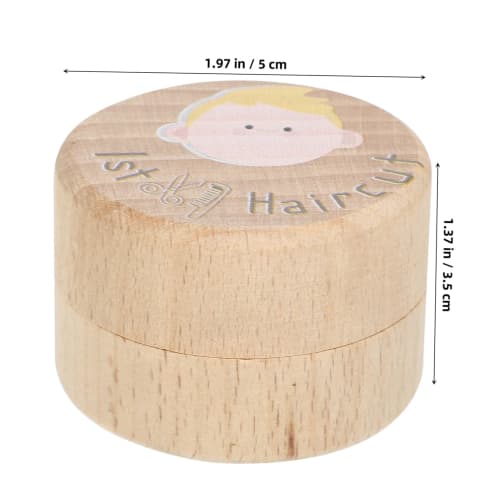 Totority Wooden First Haircut Keepsake Box, a Storage Case for Baby Hair, Perfect for Preserving Memories, Convenient Storage and Long-Term Protection