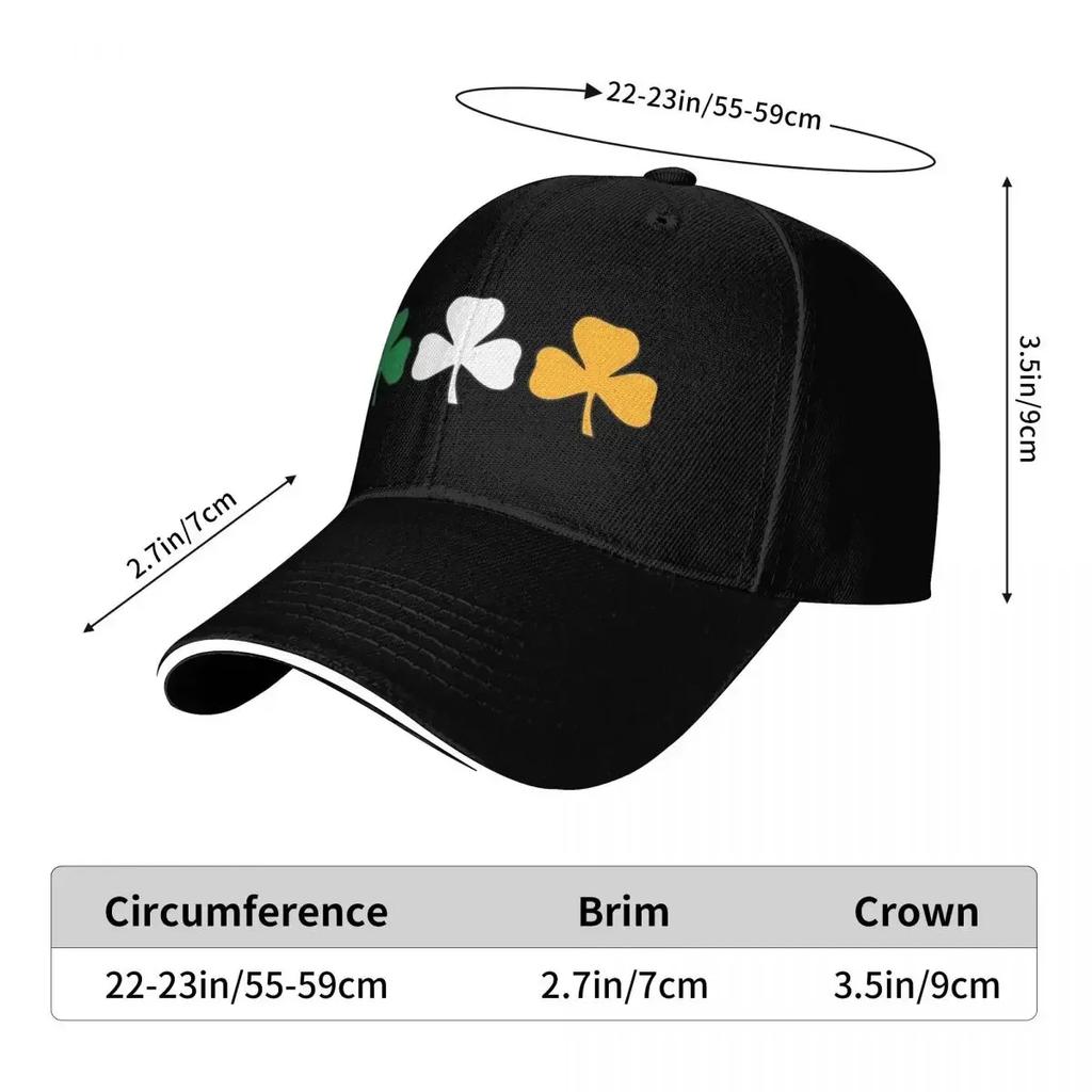 Ireland Shamrock Flag Baseball Cap Fashion St. Patrick's Day Sandwich Cap Unisex Adjustable Hats Cap Outdoor