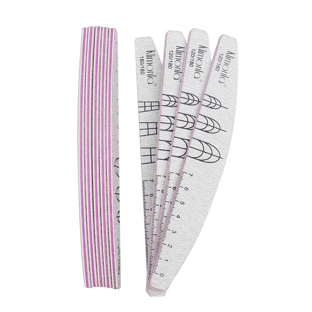 9PCS/Set Double Sided Nail File Set With Scale Manicure Tool Kit Nail Measuring Scale File  Nail Art 9PCS