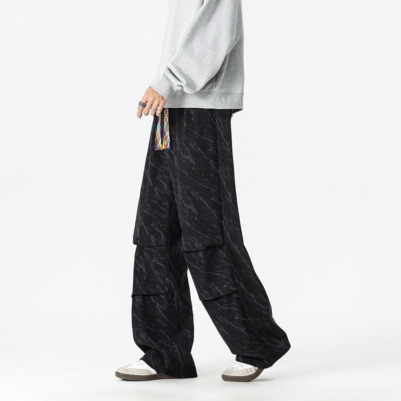 

Men s Spring and Autumn Loose Straight Sweatpants Trendy Brand Youth Wide-leg Casual Trousers 7XL